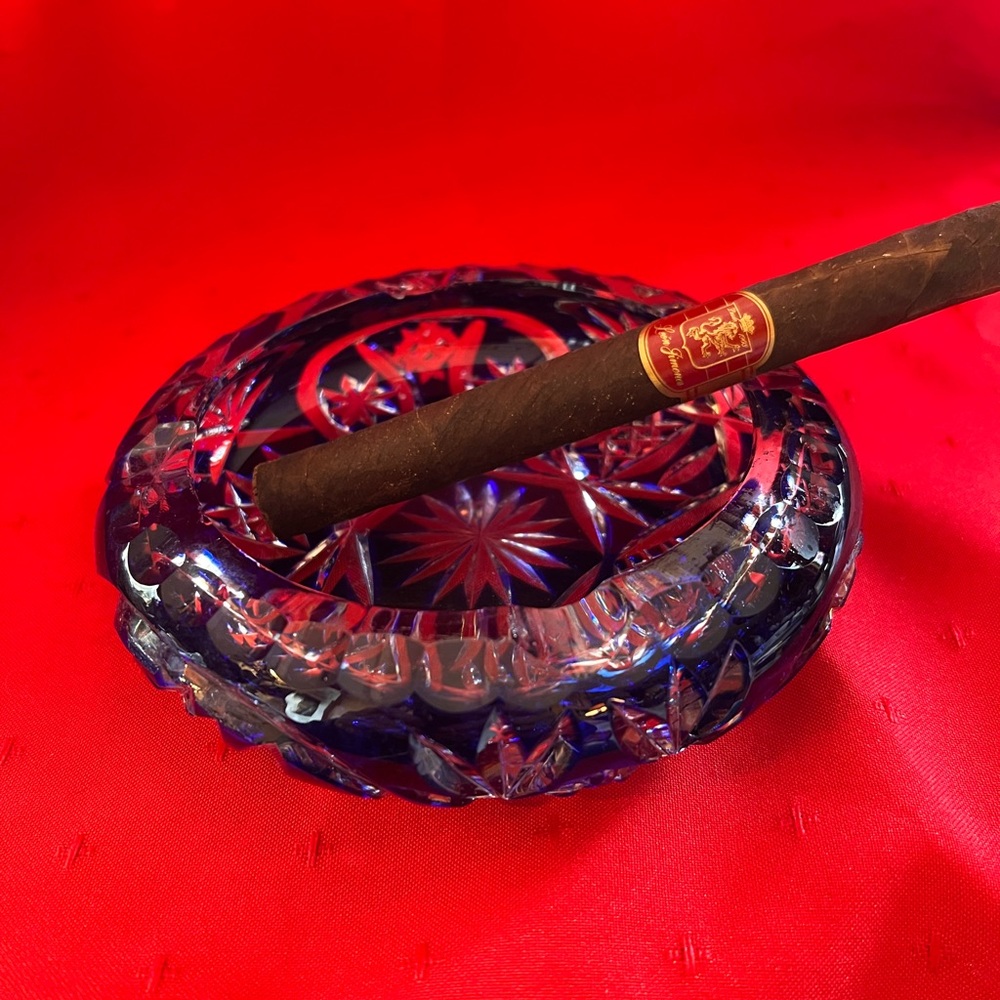 Bohemian Crystal Ashtray,